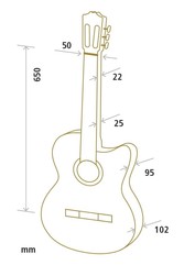 Guitare Cuenca Classique Srie Cut-Away 30 CTW