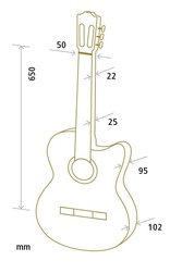 Guitare Cuenca Classique Srie Cut-Away 5 CTW